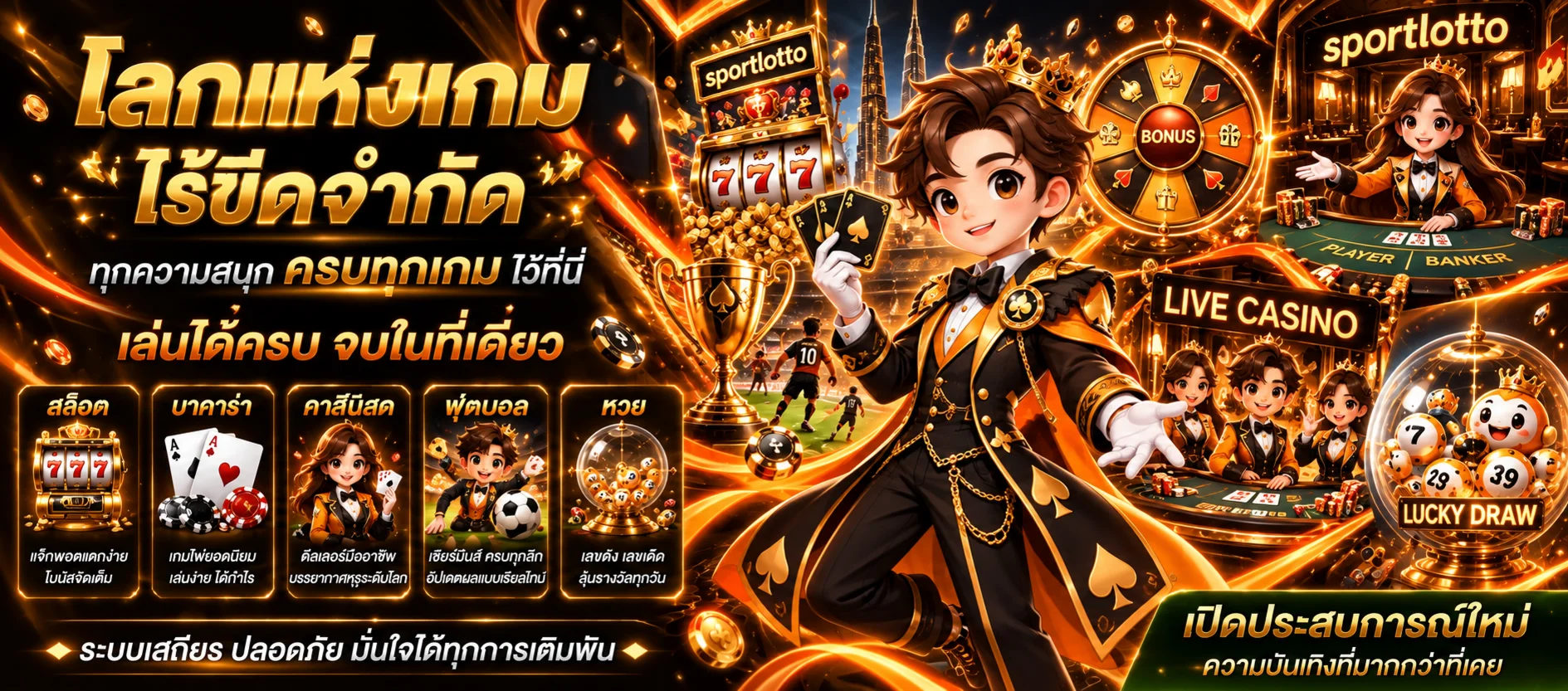 คาสิโนสด sportlotto กับมาสคอตดีลเลอร์แฟนตาซี